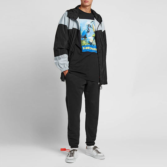 Heron Preston Heron Print Oversized T-Shirt Black/Blue/Multi HMAA001F197600010488