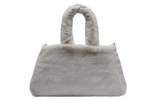 Nike NSW Faux Fur Tote Bag 'Grey White' DQ5804-012