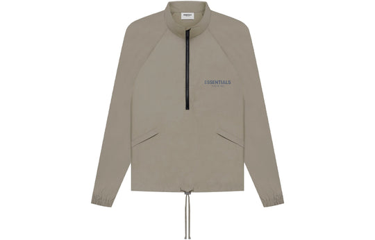 Fear of God Essentials SS21 Half Zip Track Jacket Taupe FOG-SS21-648