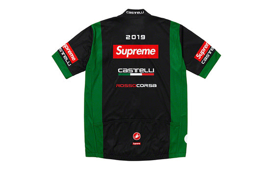 Supreme SS19 x Castelli Cycling Jersey Crossover Bike Short Sleeve Unisex Green SUP-SS19-10393