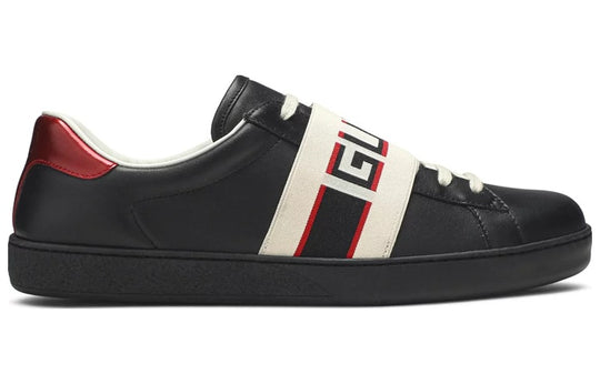 Gucci Ace Stripe Leather 'Black' 523469-0FIV0-1076