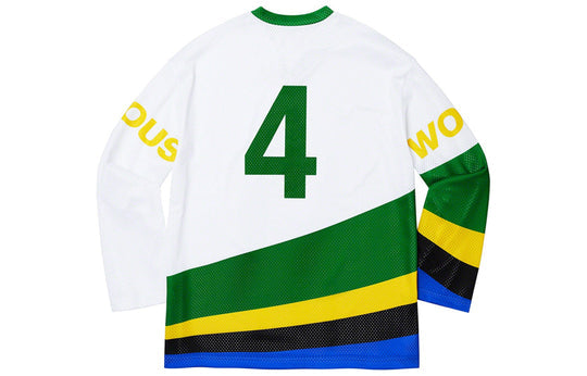 Supreme FW19 Week 9 Crossover Hockey Jersey 'White Green' SUP-FW19-854