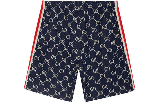 Gucci Side Contrast Striped Jacquard Shorts For Men Blue 474632-X9V05-4245