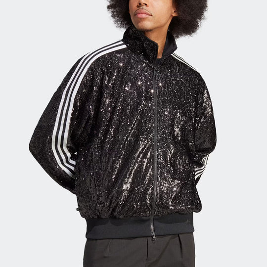 adidas originals Sequin Track Jacket 'Black' IA2461