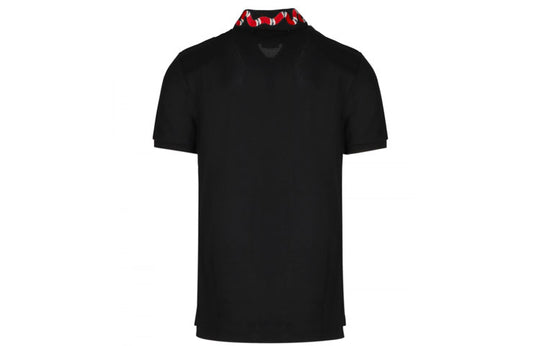 Gucci Men's Coral Snake Embroidered Polo Shirt Black 408323-X7332-1410