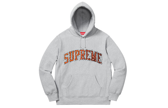 Supreme FW18 Water Arc Hooded Sweatshirt Heather 'Grey' SUP-FW18-200