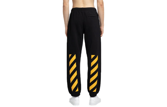 Off-White Caravaggio-Print Track Pants 'Black Yellow' OMCH029F21FLE0051084