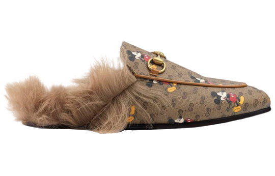 (WMNS) Gucci Princetown Fur Lined Slipper x Disney 'Mickey Mouse' 603467-HWU30-8487