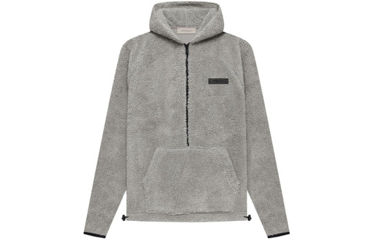 Fear of God Essentials SS22 Mens Polar Fleece Half Zip Hoodle 'Dark Oatmeal' FOG-SS22-459