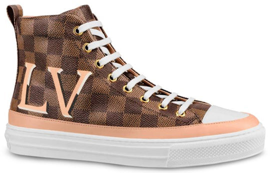 (WMNS) LOUIS VUITTON LV Stellar Damier High-Top Sports Shoes Brown 1A5NAD