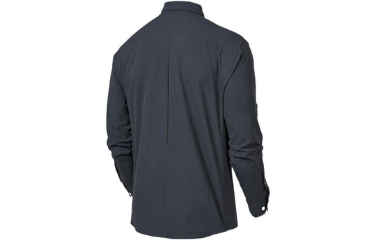 Men's Nike ACG Dri-fit Uvdevastation Trail Multiple Pockets Casual Solid Color Long Sleeves Navy Blue Jacket DN3937-070