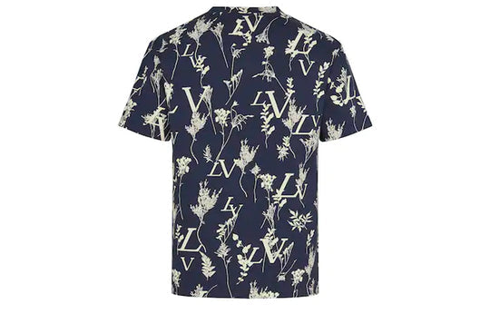 LOUIS VUITTON LV Leaf Discharge Wheat Ear Print For Men Navy 1A7X2Z