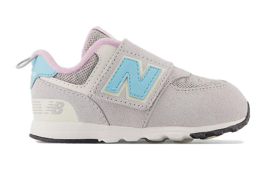 (TD) New Balance 574 Hook & Loop 'Brighton Grey Summer Aqua' NW574NB1