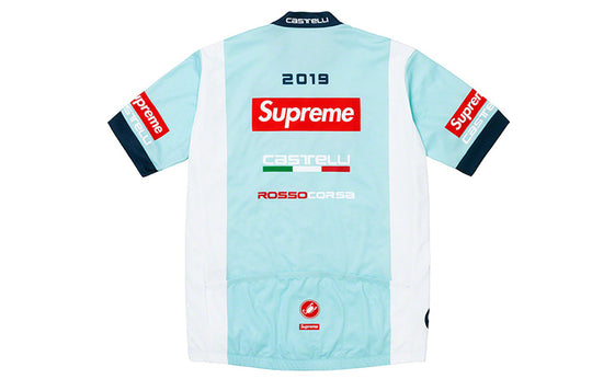 Supreme SS19 x Castelli Cycling Jersey Crossover Bike Short Sleeve Unisex Blue SUP-SS19-10394