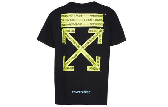 Off-White Yellow Arrow Short Sleeve Black OMAA002S181850061060