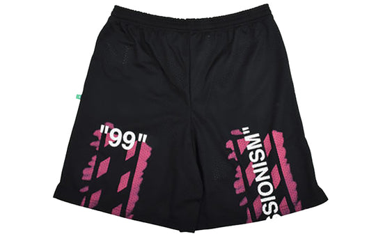 Off-White C/O Virgil Abloh Men'S Black Diag Stencil Mesh Shorts OMCI005R191010151028