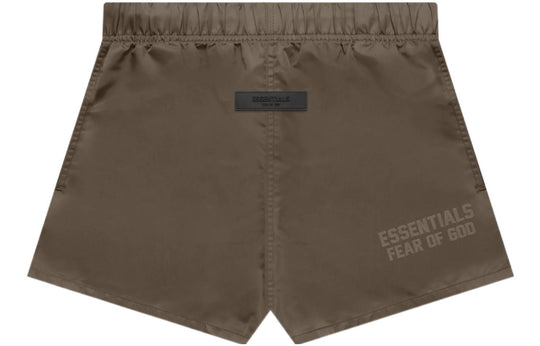 Fear of God Essentials FW22 Nylon Running Shorts Wood FOG-FW22-176