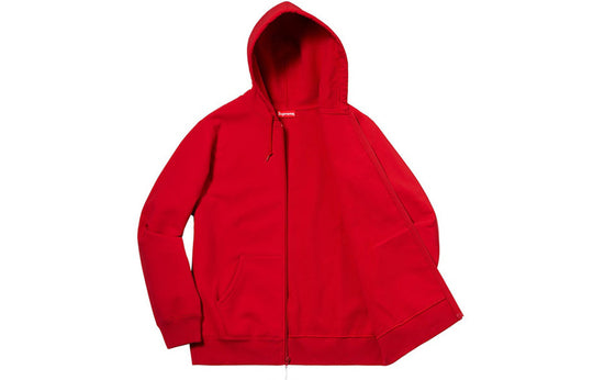 Supreme FW18 x Windstopper Zip Up Hooded Sweatshirt Red SUP-FW18-1133