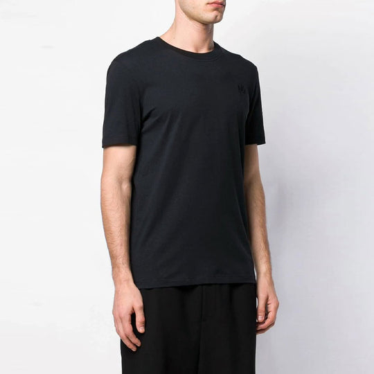 Alexander McQueen Cotton Embroidered Round Neck Short Sleeve Tee 'Black' 277605-RMT74-4028