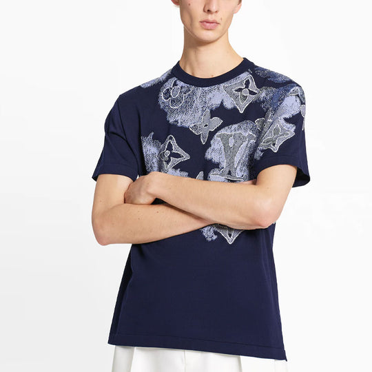 LOUIS VUITTON SS21 Water Printing Male Blue 1A8QWE