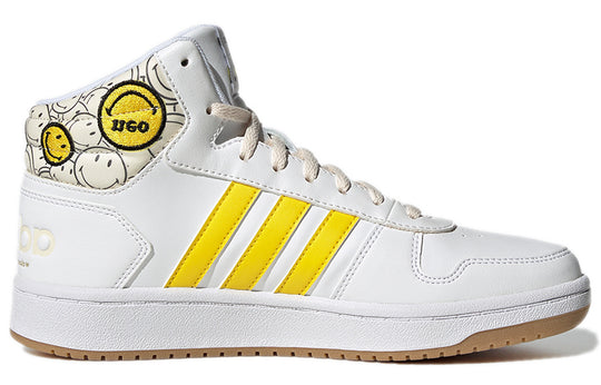 (WMNS) adidas Hoops 2.0 Mid Shoes 'White Solar Yellow' GY7617