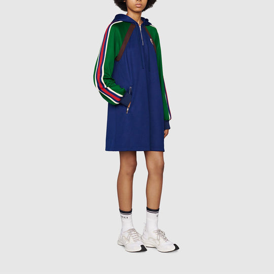 (WMNS) Gucci Technical Jersey Dress with Double G 'Blue Green' 681085-XJDQN-4897