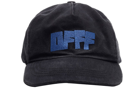 Off-White Logo Embroidery Baseball Cap Black OMLB022R21FAB0011040