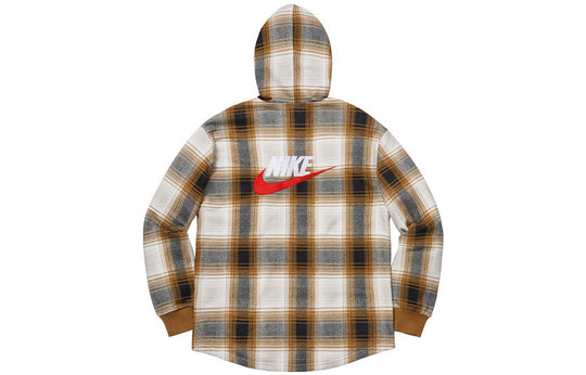 Supreme x Nike Plaid Hooded Sweatshirt 'Mustard' SUP-FW18-519