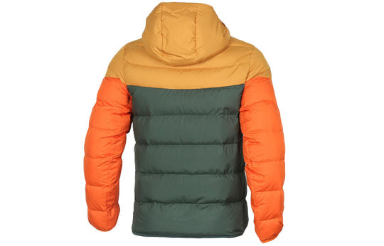 Nike Casual Sports Splicing Contrasting Colors hooded down Jacket 'Yellow Green' CU0226-727