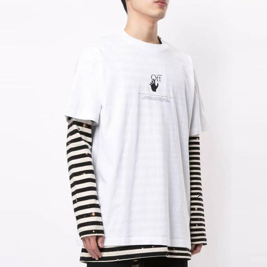 Off-White Unisex SS21 Graffiti Behind Tee White OMAA038R21JER0070141