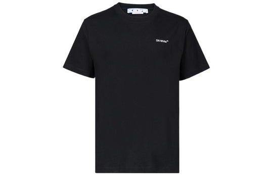 Men's Off-White SS22 Solid Color Cotton Printing Short Sleeve Black T-Shirt OMAA027S22JER0101001