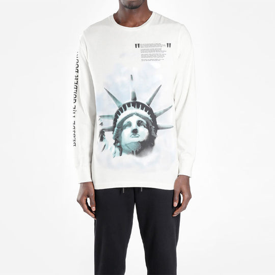 Off-White Statue of Liberty Long Sleeved T-Shirt 'Black White Blue' OMAB001E181850150210