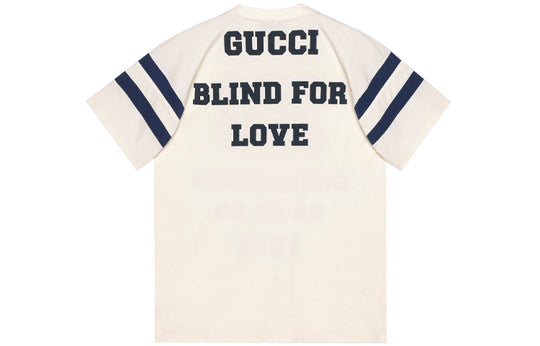 Men's Gucci SS21 Alphabet Pattern Loose Short Sleeve White T-Shirt 655459-XJDOY-9095