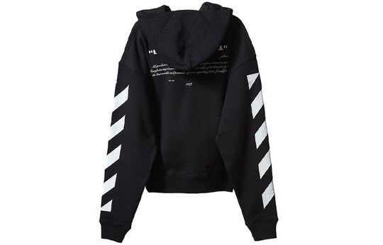 Men's Off-White Character Printing Long Sleeves Black OMBB037F181920111030