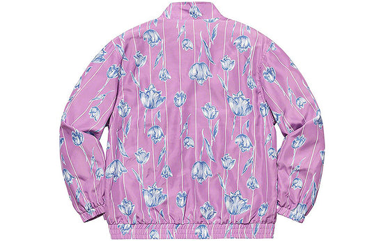 Supreme SS19 Floral Silk Track Jacket Flowers Unisex Purple SUP-SS19-10343