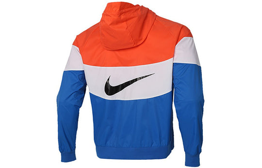 Nike Woven Windproof Athleisure Casual Sports Hooded Jacket Colorblock DC4113-841