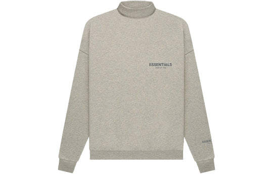 Fear of God Essentials FW21 Pullover Mockneck Dark Heather Oatmeal FOG-FW21-188