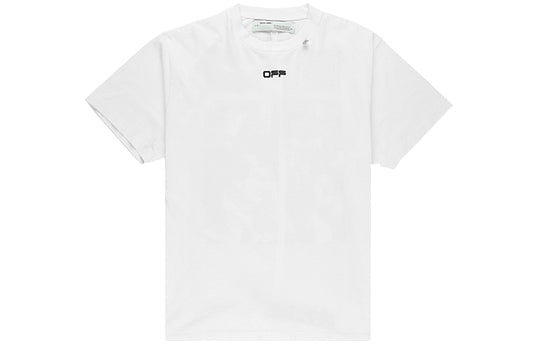 Off-White SS20 Caravaggio Square Back Logo Print Short Sleeve White Tee OMAA038S201850050188