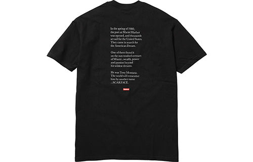 Supreme FW17 Scarface Split Black Tee 'Black White Red' SUP-FW17-0059