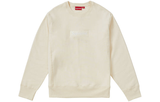 Supreme FW18 Box Logo Crewneck Natural  Sweatshirt 'Beige' SUP-FW18-1075