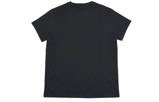 Men's LOEWE Anagram Classic Embroidered Cotton Round Neck Short Sleeve Black H6109230CR-1100