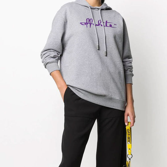 (WMNS) Off-White FW20 Script logo Loose Grey OWBB035E20FLE0010535