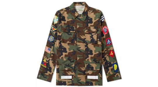 Off-White Mens Medal Camouflage Jacket OMEA007F170390079901