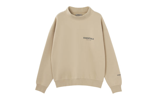 Fear of God Essentials FW21 Mock Neck Sweatshirt Beige FOG-FW21-111