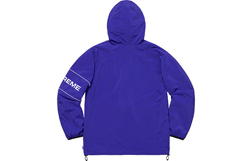 Supreme Ripstop Hooded Pullover Half Zipper waterproof Interchange Jacket Blue SUP-SS19-902