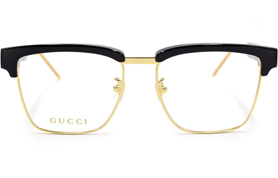 Men's Gucci Multi-Color GG Optical Metallic Asia Edition Black Glasses Frame GG0605O-001