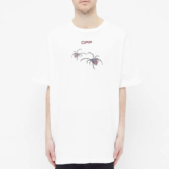 Off-White Mens Spider Arachno Arrow Print Sketch Logo Loose Short Sleeve OMAA038S201850010124