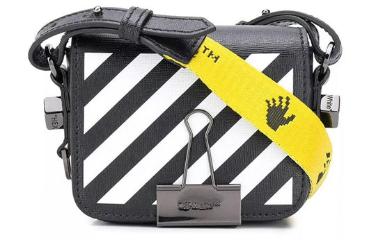 (WMNS) Off-White Deceleration Leather Bag Little Size Black OWNA087E20LEA0021001