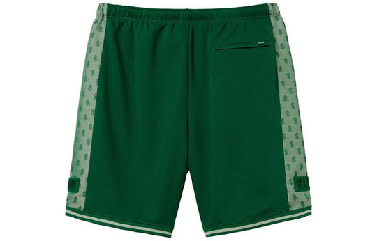 Supreme SS18 Monogram Short Dark Green US dollar Embroidered Athleisure Casual Sports Shorts Unisex SUP-SS18-425