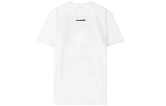 Off-White Back Arrow Pattern Printing Round Neck Short Sleeve Loose Fit White OMAA038E20JER0020145